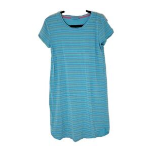 Fresh Produce Luna Blue Stripe Kylie Promenade T-shirt Dress XS Made‎ In USA